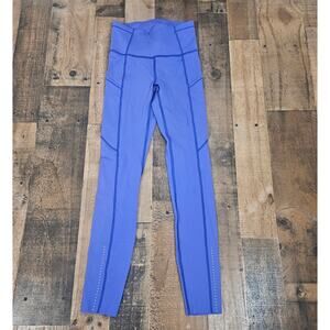 Lululemon Womens 2 Fast Free 7/8 Tight II Nulux Non-Reflective Blue‎ Athletic